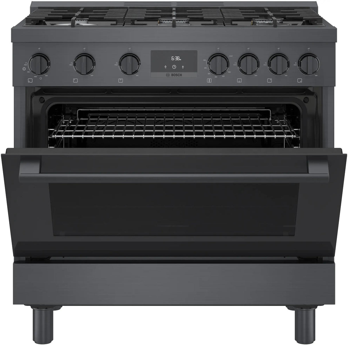 800 Series Gas Freestanding Range 36" Black Stainless Steel