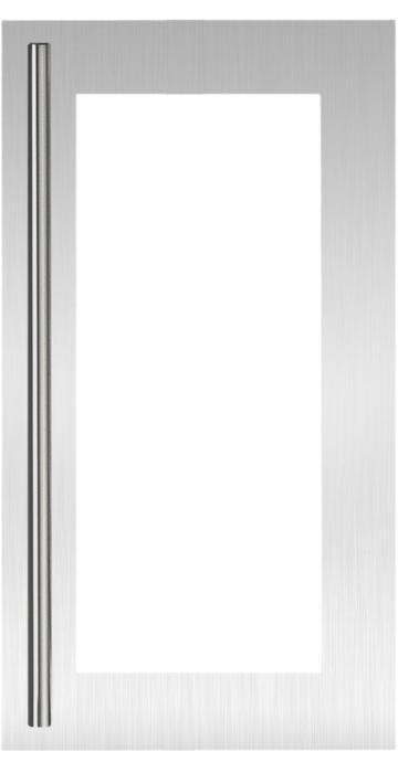 Stainless Door Wrap With Bar 18in Glass