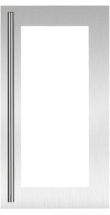 Stainless Door Wrap With Bar 18in Glass