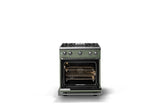 30"W. Sealed Burner Gas Range (Finish: Eucalyptus, Trim: Polished Chrome, Fuel: Natural Gas)