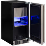 15" Clear Ice Machine with Sapphire Illuminice - Gravity Drain - Stainless Steel Door with Integrated Left Hinge