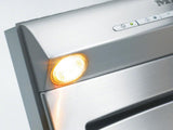 DA 289-4 Flyer AM Wall ventilation hood with dimmable halogen lighting and light-touch switches for easy operation.