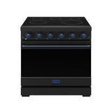 36 Inch Professional Electric Range In Black/blue  Gordon Ramsay Series