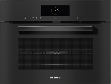 H 7840 BM AM Obsidian black - 24" compact speed oven in a perfectly combinable design with automatic programs and roast probe.