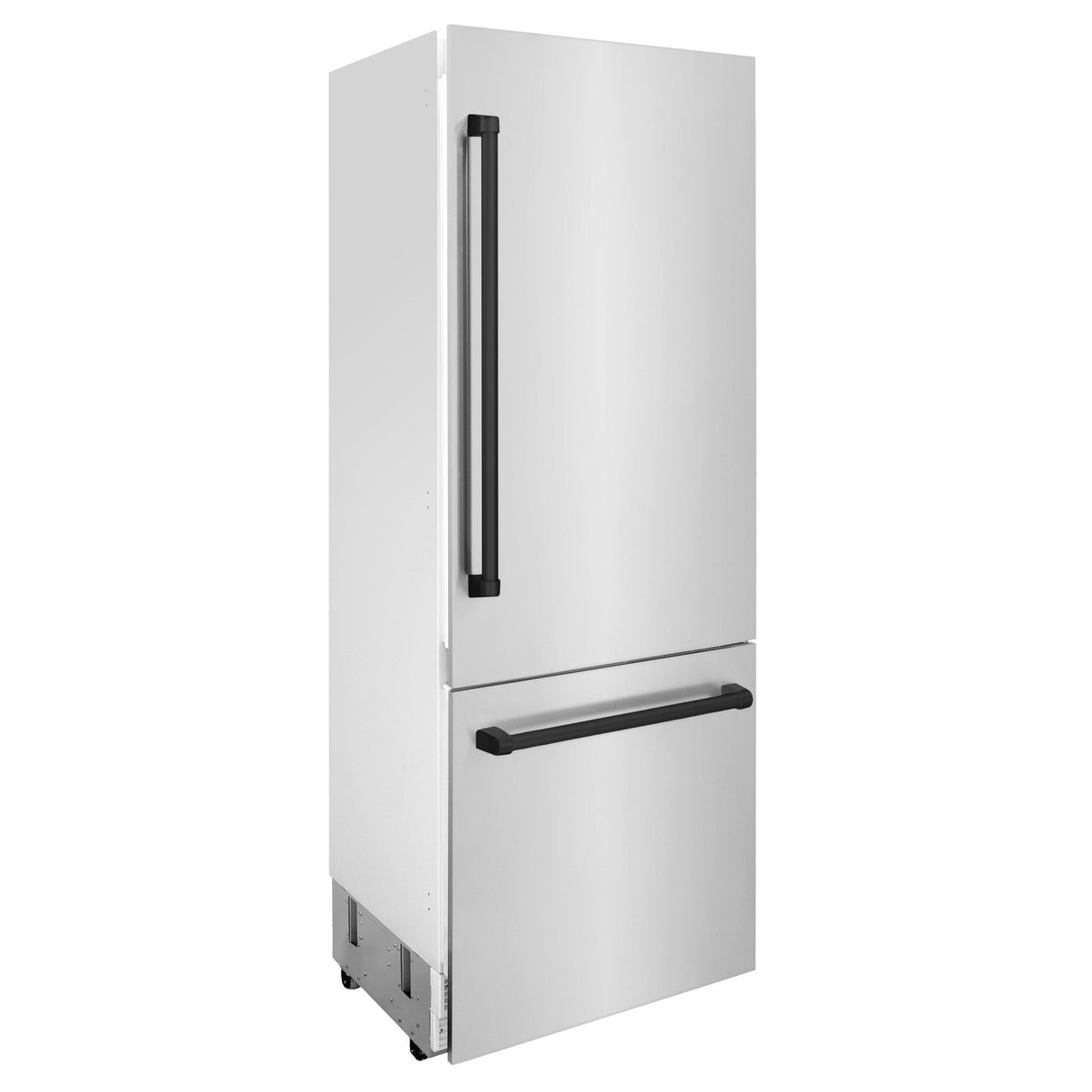 Products ZLINE 30" Autograph Edition 16.1 cu. ft. Built-in 2-Door Bottom Freezer Refrigerator with Internal Water and Ice Dispenser in Stainless Steel with Matte Black Accents (RBIVZ-304-30-MB) [Color: Matte Black]
