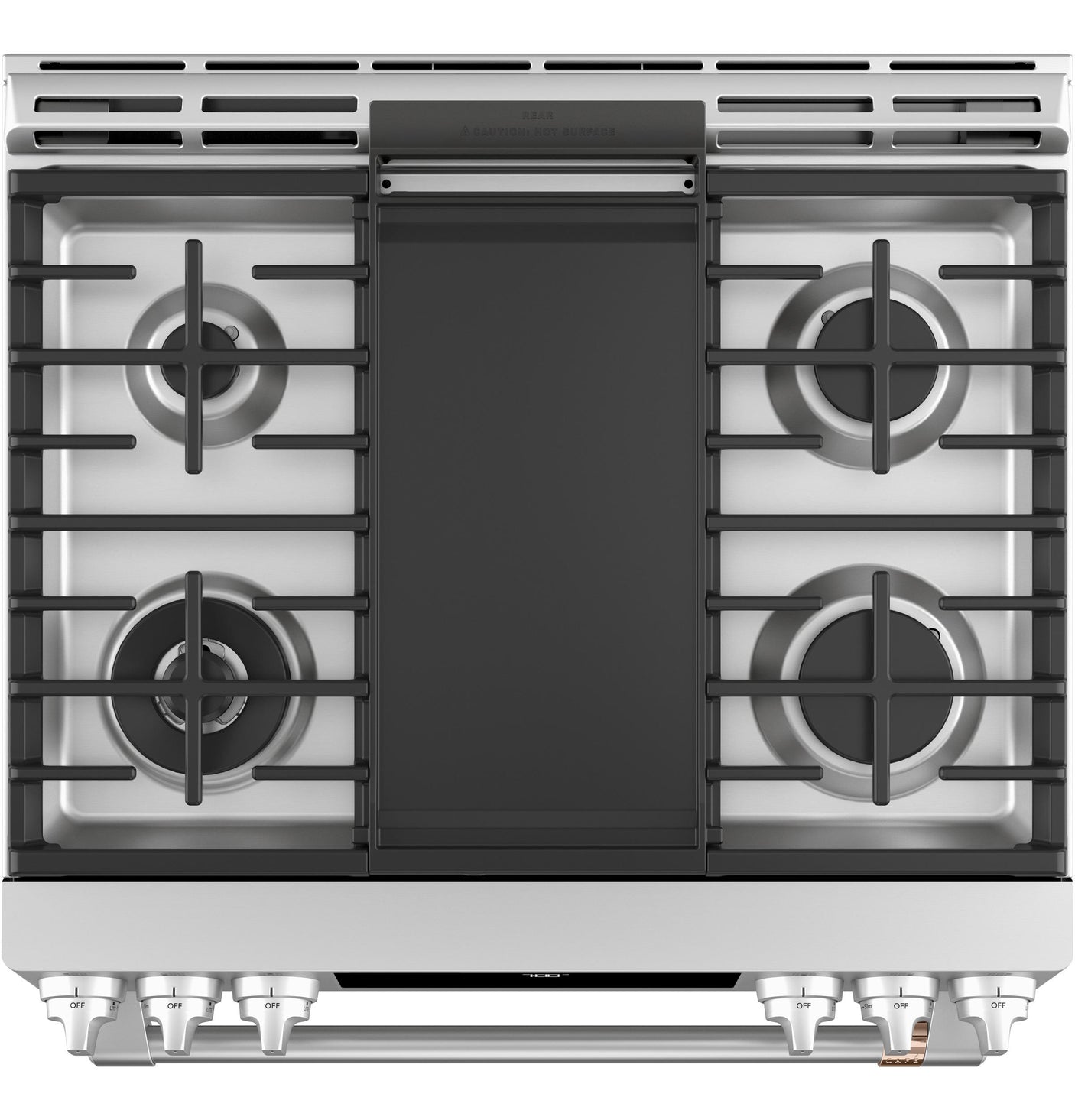 Café™ 30" Smart Slide-In, Front-Control, Gas Range with Convection Oven