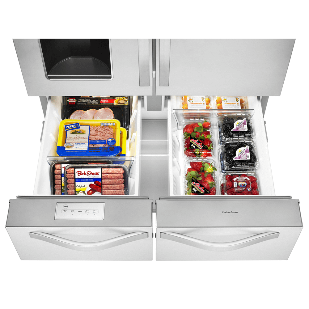 36-inch Wide Double Drawer French Door Refrigerator with Dual Cooling System - 26 cu. ft.