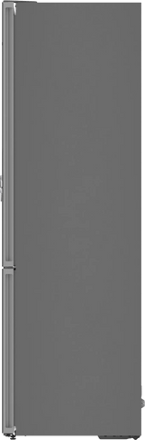 800 Series Free-standing fridge-freezer with freezer at bottom, glass door 24" Black, Total No Frost