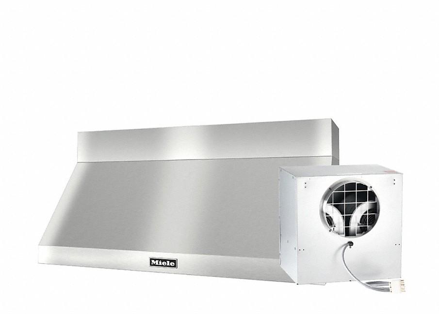DAR 1250 Set 5 Wall-Mounted Range Hood with Extraction Mode with external XXL motor including 6" chimney cover.