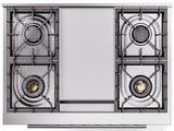 Professional Plus II 36 Inch Dual Fuel Natural Gas Freestanding Range in Stainless Steel with Trim
