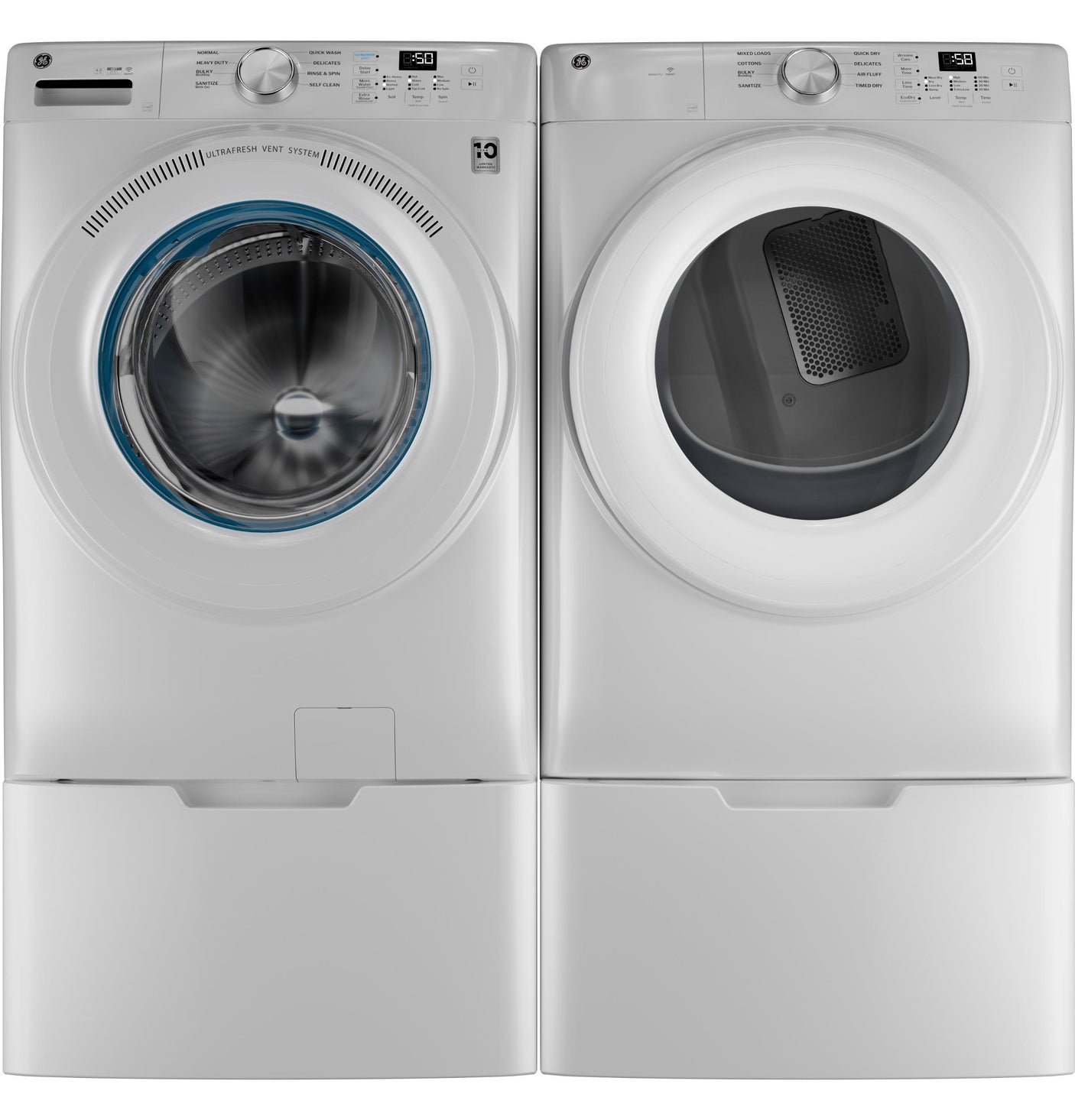 GE® ENERGY STAR® 7.8 cu. ft. Capacity Smart Front Load Electric Dryer