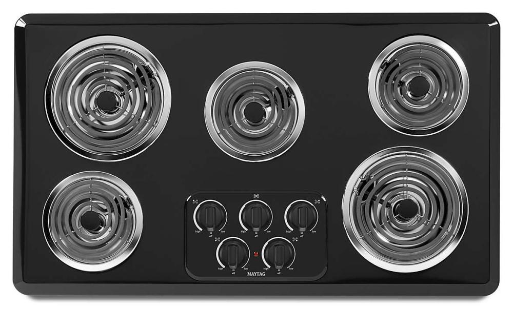 36-inch Wide Electric Cooktop with Two Power Cook Elements