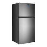 Verona VEFTF3018RSL 30 inch Top Freezer Refrigerator with 18.1 cu. ft. Total Capacity, LED Lighting, Reversible Doors, Gallon Door Storage, Recessed Handle, Energy Star (Stainless Steel Look)