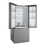 Verona VEFFD3018RISL 30 inch Freestanding French Door Refrigerator with 18.2 cu. ft. Capacity, Automatic Ice Maker, Recessed Handle