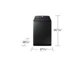 5.5 cu. ft. Extra-Large Capacity Smart Top Load Washer with Super Speed Wash in Brushed Black