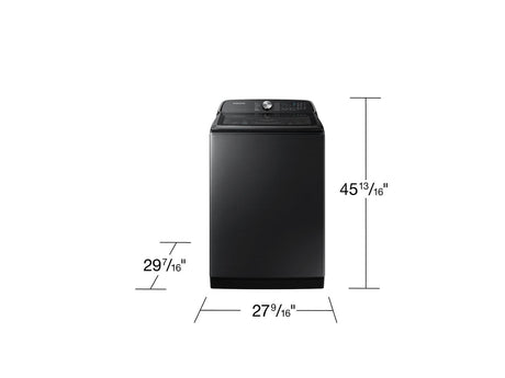 5.5 cu. ft. Extra-Large Capacity Smart Top Load Washer with Super Speed Wash in Brushed Black