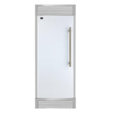 Forno Maderno 28" Built-In Convertible Refrigerator in White, 13.6 cu.ft. Left Swing with Decorative Grill - 32" Wide