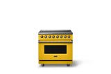 36"W. Induction Range (Finish: Daffodil, Trim: Polished Chrome)
