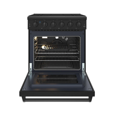 30 Inch Professional Gas Range In Black