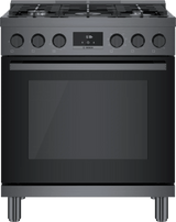 800 Series Dual Fuel Freestanding Range 30" Black Stainless Steel