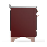 ILVE UMIB48QNR3BUP Majestic III 48 inch Induction Range with 6 Elements, 5.02 cu. ft. Total Oven Capacity (Solid Door, Burgundy, Copper)