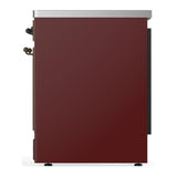 ILVE UMIB30QNR3BUB Majestic III 30 inch Induction Range with 4 Elements, 4 cu. ft. Oven Capacity (Solid Door, Burgundy, Burnished)