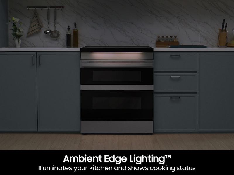 Bespoke Smart Slide-In Induction Range 6.3 cu. ft. with Flex Duo™ & Ambient Edge Lighting™ in Stainless Steel
