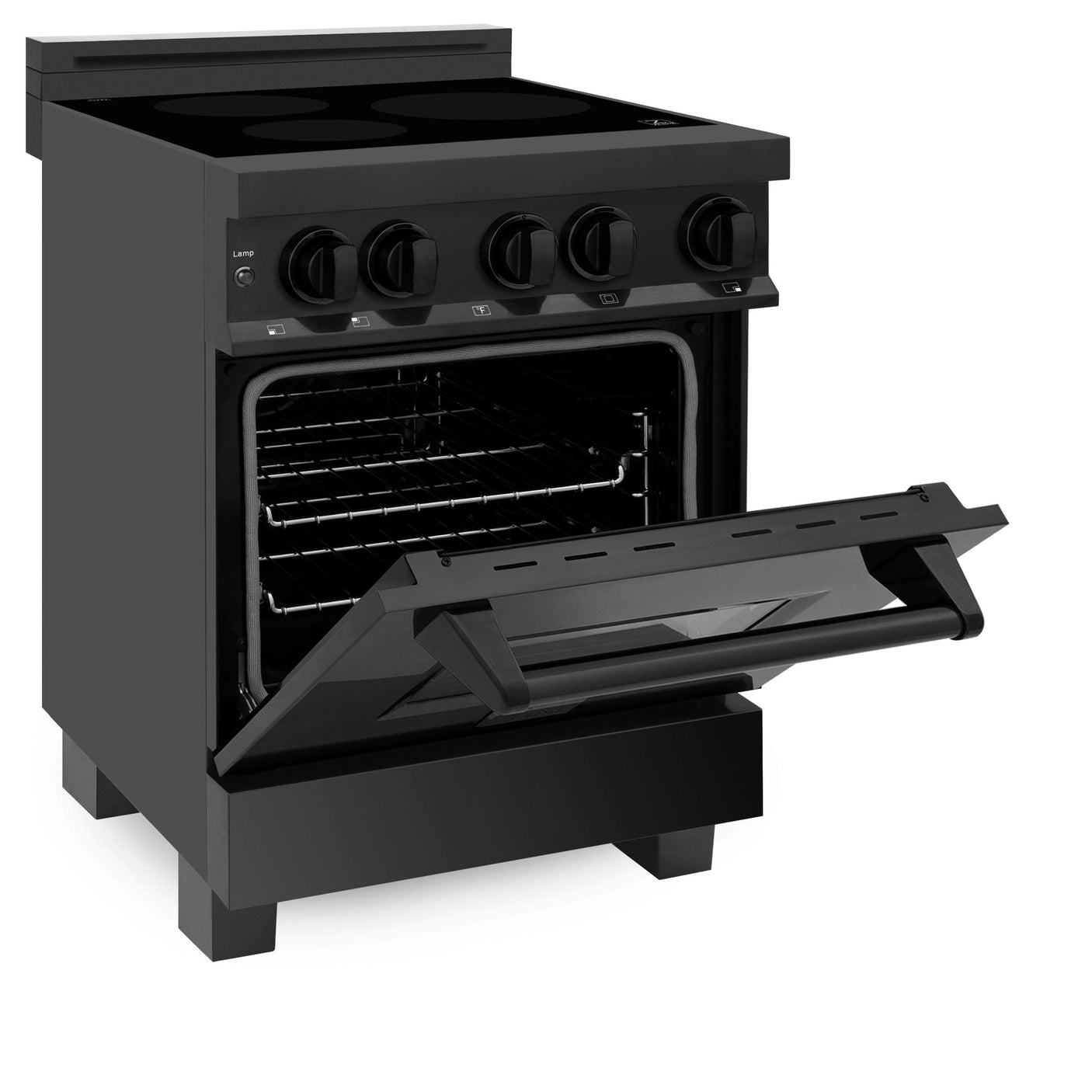 ZLINE 24" 2.8 cu. ft. Induction Range with a 4 Element Stove and Electric Oven in Black Stainless Steel (RAIND-BS-24)