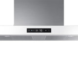 36" Bespoke Smart Wall Mount Hood with LCD Display in Clean White