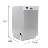 Avanti 18" Built In Dishwasher - White