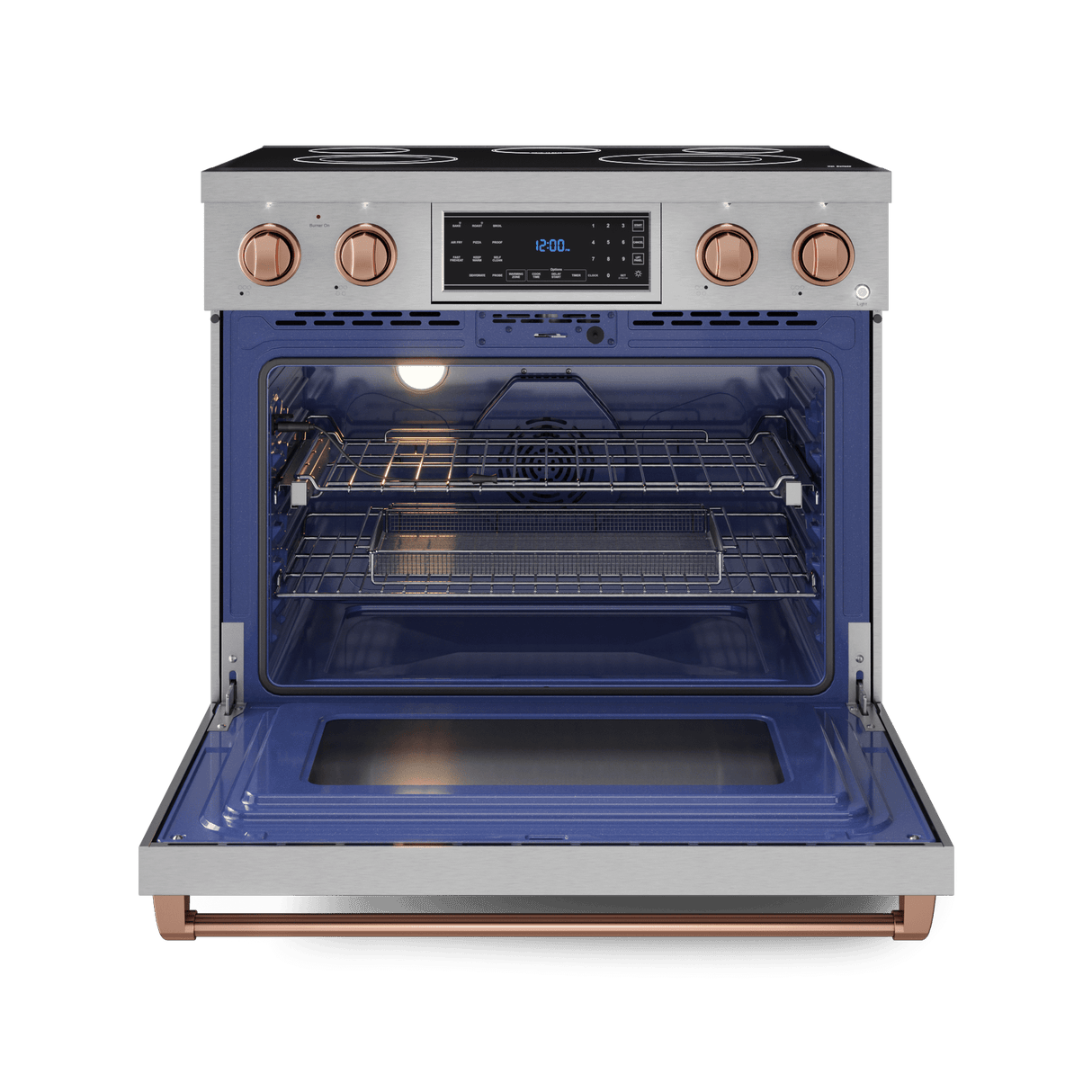 36 Inch Professional Electric Range With Tilt Panel Touch Control In Stainless Steel/rose Gold  Gordon Ramsay Series