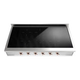 ILVE UHCPI486NSSP Nostalgie II 48 inch Built-In Induction Rangetop with 6 Elements, Stainless Steel (Copper)
