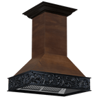 ZLINE 36" Wooden Wall Mount Range Hood in Antigua and Walnut (9373AR-36)