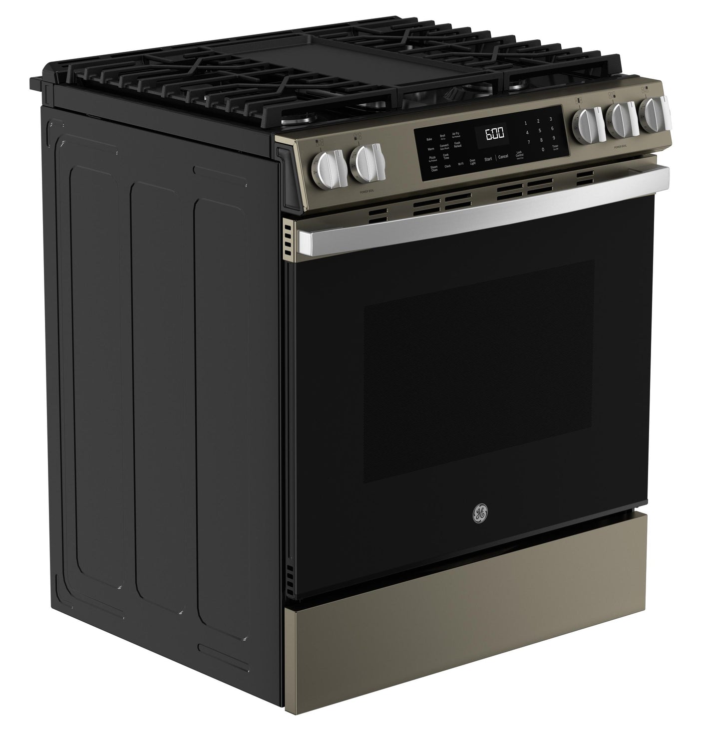 GE® 30" Slide-In Front-Control Convection Gas Range with No Preheat Air Fry and EasyWash™ Oven Tray