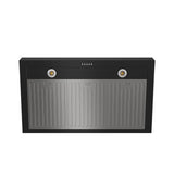 36" Professional Wall Mount Pyramid Range Hood In Black