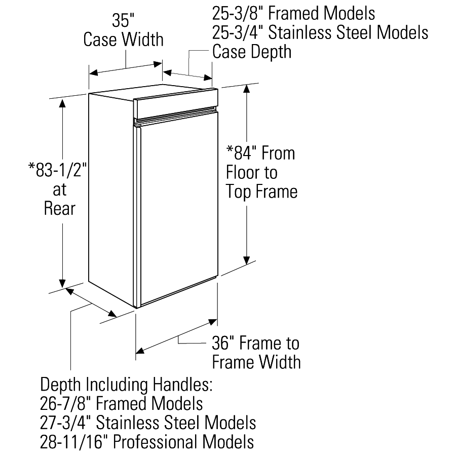 Monogram 36" Built-In All Refrigerator