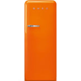 Approx 24 " 50'S Style Refrigerator with ice compartment, Orange, Right hand hinge