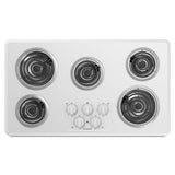 36-inch Electric Cooktop with 5 Elements - white