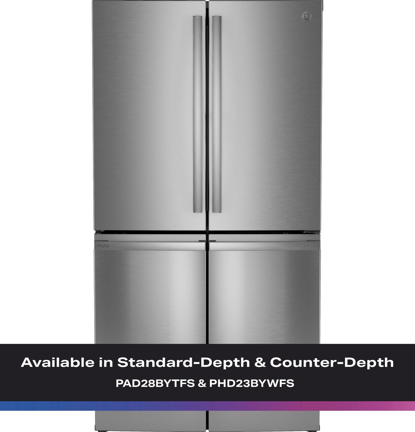 GE Profile™ ENERGY STAR® 28.4 Cu. Ft. Quad-Door Refrigerator with Dual-Dispense AutoFill Pitcher and Door in Door
