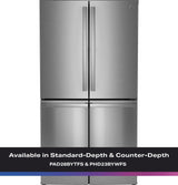 GE Profile™ ENERGY STAR® 28.4 Cu. Ft. Quad-Door Refrigerator with Dual-Dispense AutoFill Pitcher and Door in Door