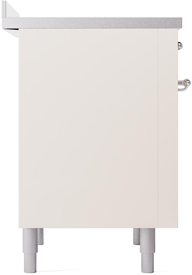 Nostalgie II 36 Inch Electric Freestanding Range in Antique White with Chrome Trim