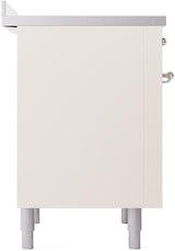 Nostalgie II 36 Inch Electric Freestanding Range in Antique White with Chrome Trim