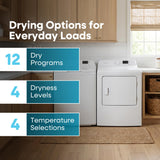 Element 7.0 Cu. Ft. Electric Dryer - White (ENTDE7027EW)
