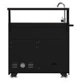 Forno All Aperto 62,600 BTU BBQ, 3 Stainless Steel Burners, Infrared Burners, Sink Module, Black Sintered Stone Countertops, Bar and Beverage Center