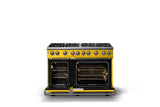 48"W. Sealed Burner Gas Range (Burner: 8b, Finish: Daffodil, Trim: Polished Chrome, Fuel: Natural Gas)