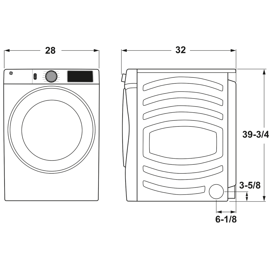 GE® ENERGY STAR® 7.8 cu. ft. Capacity Smart Front Load Gas Dryer with Steam and Sanitize Cycle