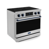 36 Inch Professional Electric Range With Tilt Panel Touch Control In Stainless Steel/navy Blue  Gordon Ramsay Series