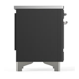 ILVE UMDIB40NR3MGC Majestic III 40 inch Induction Range with 6 Elements, 3.82 cu. ft. Total Oven Capacity (Triple Glass Door, Graphite Matte, Chrome)