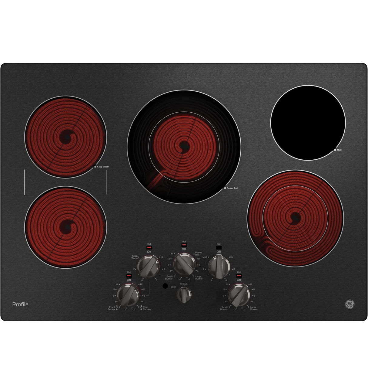 GE Profile™ 30" Built-In Knob Control Electric Cooktop