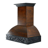 ZLINE 48 in. Wooden Wall Mount Range Hood in Antigua and Walnut - Includes Remote Motor